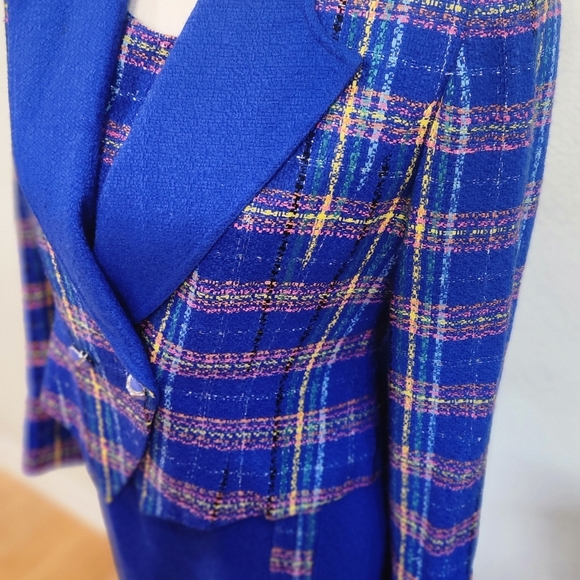 Vintage Sams- 100% Wool Cropped Blazer and Skirt Set - Picture 5 of 6